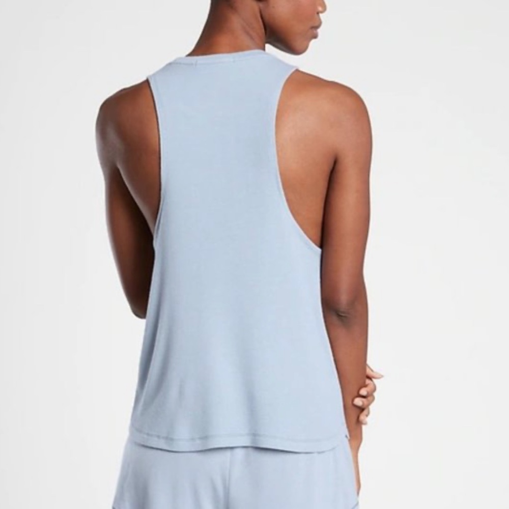 NWT Athleta Well Rested Rib Sleep Tank, Blue S - Picture 3 of 5